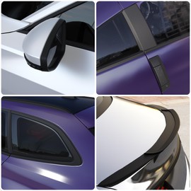 Arespark Matte Black Vinyl Wrap, Self-Adhesive Matte Vinyl Tape for Black Out Chrome Delete Window Trim, Car Chrome Delete Tape DIY Film Sticker with Installation Tools (1in x 30feet)