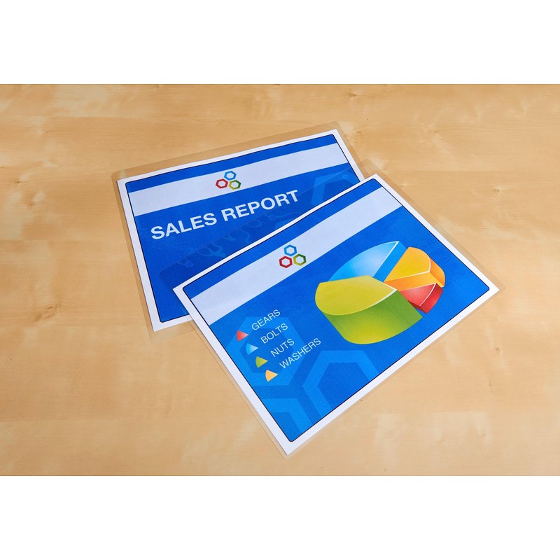 3M Scotch Self-Sealing Laminating Pouches, Bag Tags with Loops, Glossy,