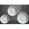 Vintage Gourmet ® Premium White Enamelware with Blue Rim, Oblong,