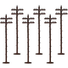 Lionel Standard O Gauge Model Train Telephone Poles 6-Pack