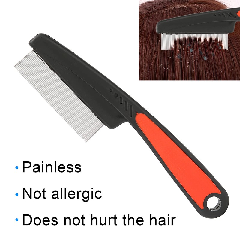 Lice Nit Come, Lice Comb Stainless Steel Micro Grooves Anti-Slip