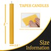 14 Pack Hand-Rolled Beeswax Taper Candles,8in Handmade Bees Wax Candle