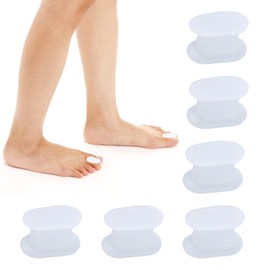 6 Stück Zehenabstandshalter Silikon, Toe Spacers Separatoren, Silikon Zehentrenner, Korrektur Zehen Abstandhalter, Gel Zehenspreizer Hallux Valgus Korrektur Set für Große Zehen