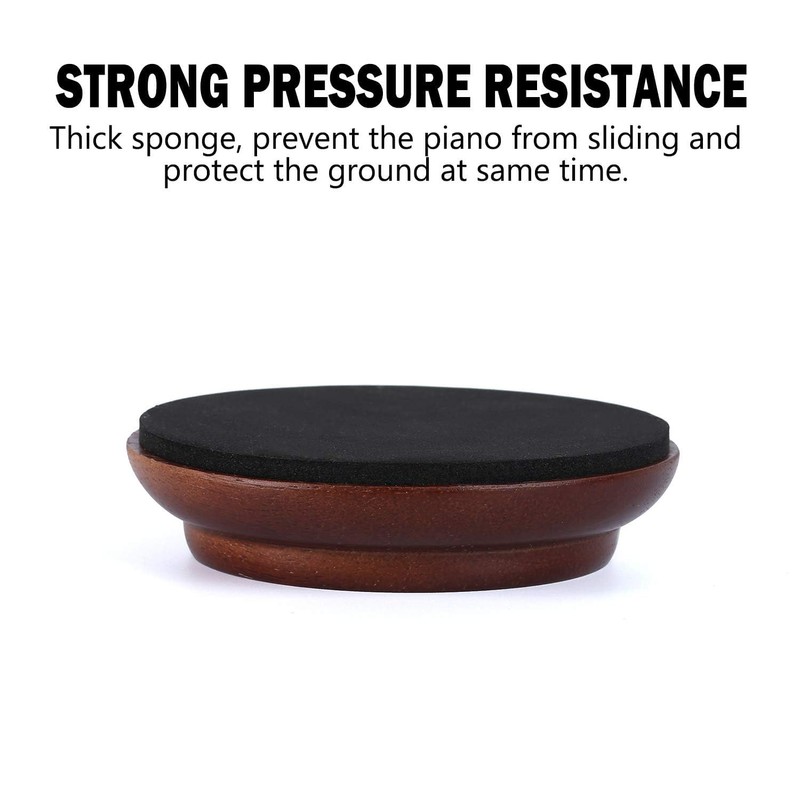 FameFame 3 Pack Hardwood Piano Caster Cups Floor Protector Solid