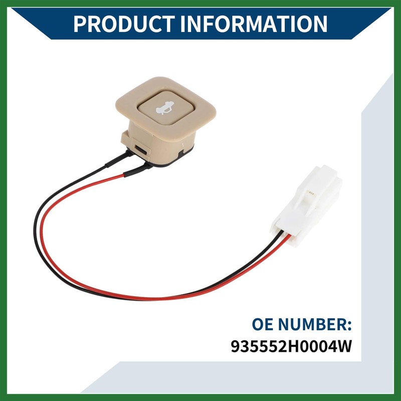 Motoforti No.935552H0004W Trunk Lid Lock Release Push Button Handle Switch
