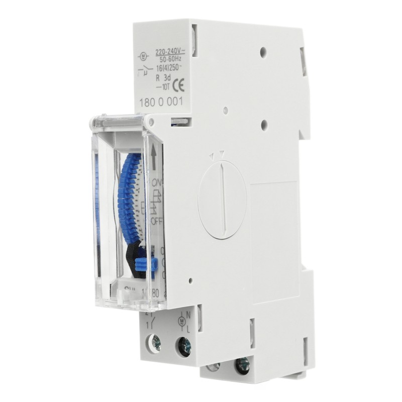 Time Switch Transparent 24h Mechanical Timer Switch with Battery for