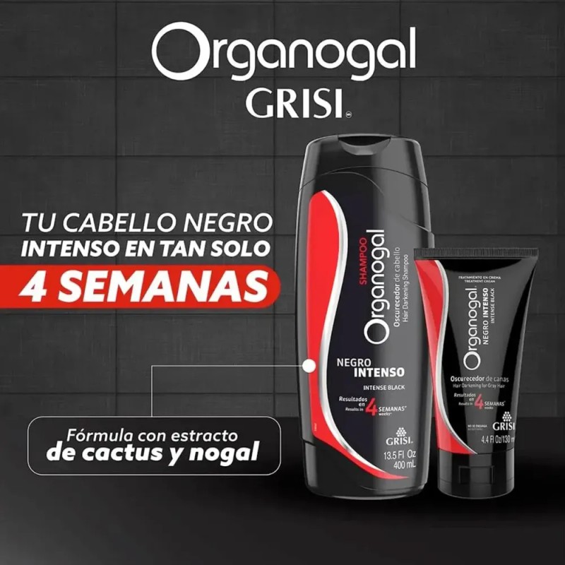 Organogal Shampoo Negro Intenso + Gel Oscurecedor 400ml C/u