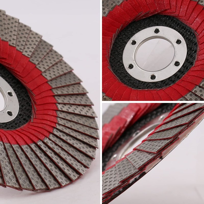 HOMESOM 5 Inch 4pcs 60/100/200/400 Grit Sanding Discs Flap Sanding