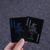 XSAJU Playing Cards, Plastic Cards, Break-resistant, Black Playing Cards, Waterproof,