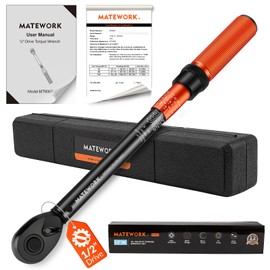 Matework Torque Wrench 1/2 Drive, 10-160 ft.lb/10-227 Nm, Dual-direction Click Torque Wrench with ±3% High Precision, 72 tooth Lug Nut Torque Wrench for Wheel Tire, Car Repair