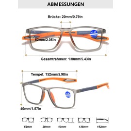 Lanomi Fashion Myopic Blue Light Filter Glasses Rectangular TR90 Frame Flexible Lightweight UV400 Protection Outdoor Myopia Glasses for Men and Women, blue frame blue arm