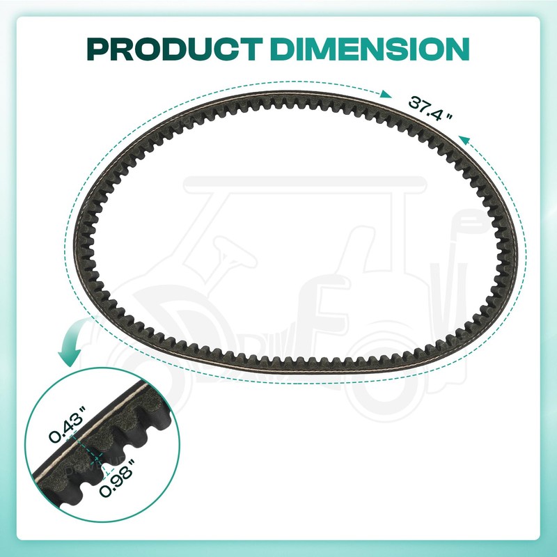 Drive-up Club Car Drive Belt for 1993-Up DS and 2004-2014