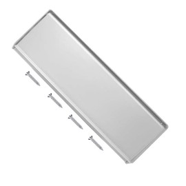 TERF® 250mm X 80mm Traditional Type Face Fix Letter Plate Silver 250mm X 80mm (10'' X 3.15'') Front Fix Letter Postal Box Cover Plate Including Fixing Screw