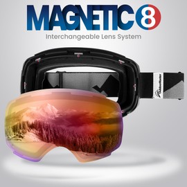 OutdoorMaster Ski Goggles PRO Replacement Lens - 20+ Choices (VLT 45% Fuchsia Lens)