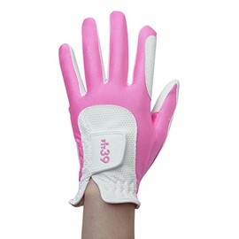 MIC 39 GOLF FIT39 Gloves Unisex MGF-220N Left Hand Worn Right Handed Pink/White M Size
