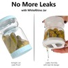 WhiteRhino Glass Pickle Jar with Strainer Flip,34oz Pickle Container,Hourglass Pickle