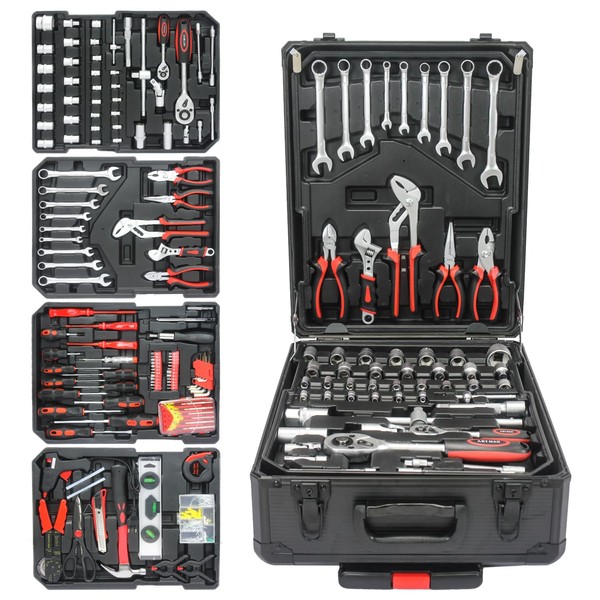 899Pcs Home Repair Tool Set Kit, Toolbox Storage Case With