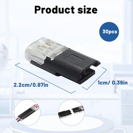 keyxer 30 Pcs Car Connector, 2-Pin Cable Connector, 12 V Plug, 2 Pin Cable Connector, Waterproof 2-Pin Cable Connector, 18-22 AWG, Car Plug Connector