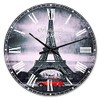 DesignQ 'Eiffel and Old Red Car' French Country Wall Clock