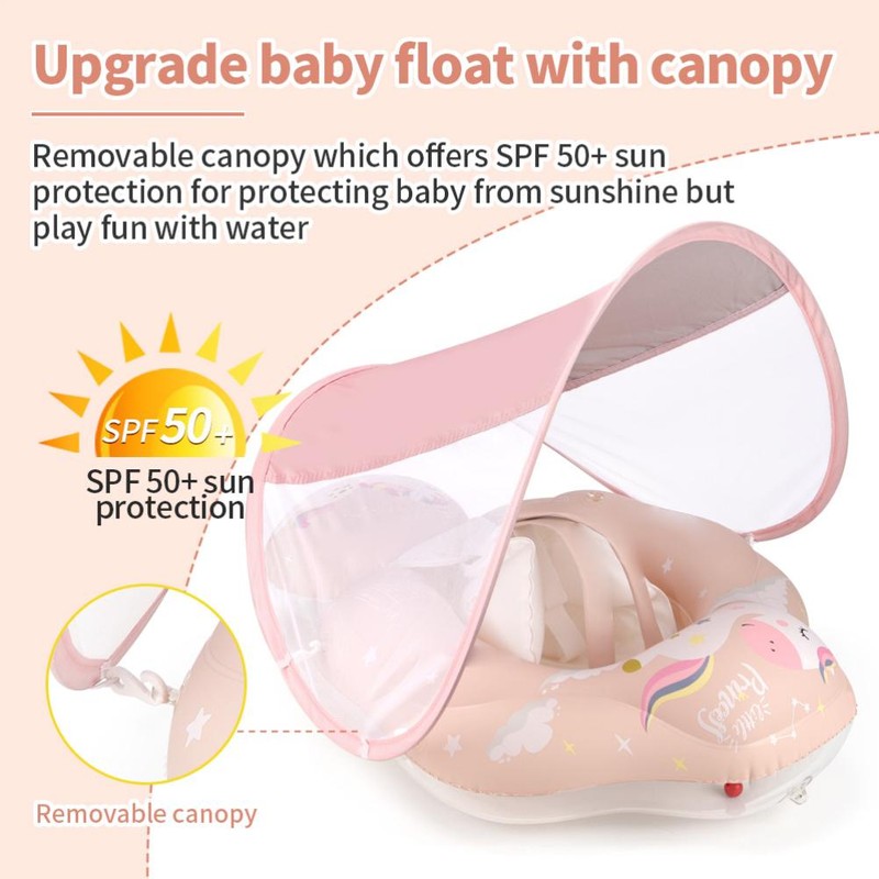 Baby Swimming Float Cartoon Pony Inflatable Baby Pool Float Ring