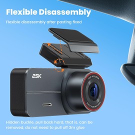 Dashcam 2.5K QHD, 3.39 Inch IPS Car Dash Cam with Free 32GB Card, 160° Wide Angle, G-Sensor, Super Night Vision & 24h Parking Mode