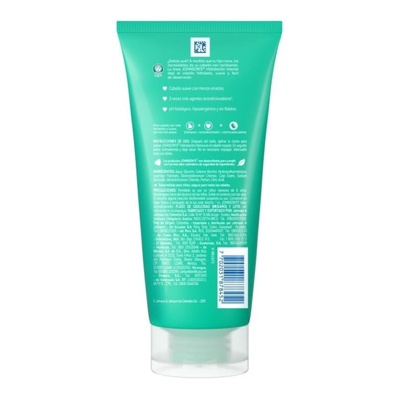 JOHNSONS Crema para Peinar Hidratación Intensa Infantil 200 ml
