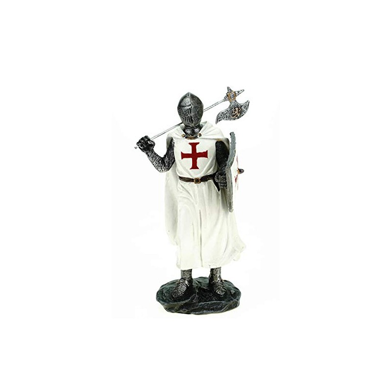 Golden Future Crusader with Axe Standing 18 cm