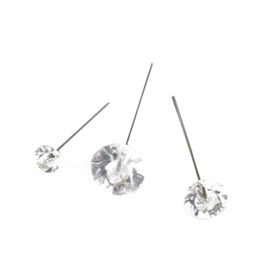 Diamante Decorative Pins - Perfect for Buttonholes for Weddings, Sewing, Bouquet Pins, Floristry Supplies,Hat Pins Or Crafting Floristry Pins: (Clear, 5mm (4cm x5mm Head))