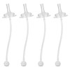 HEMOTON 4pcs Sippy Cup Straw Replacement Straw Transparent Weighted Ball