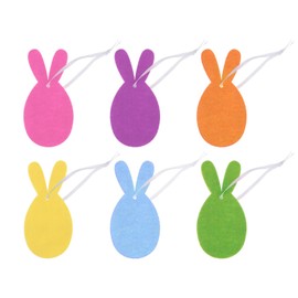 The Lord of the Tools Pack of 24 Felt Bunnies, Easter Felt Decorations, Rabbit Shape, Fabric Rabbit Applique, Scrapbooking, Sewing Crafts for Easter, Nursery Wall Decoration, 6 Colours