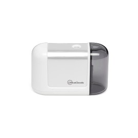 OfficeGoods Mini-Pro Automatic Pencil Sharpener - Cordless Portable Sharpener - Battery Operated - Compact & Powerful for Home, Office & School - White