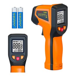 ZORBES® Pistola de termómetro Infrarrojo, Termómetro Pistola Temperatura Láser Digital Sin Contacto -50C~600C -58F~1112F) con Pantalla LCD Para uso Industrial, Ambiente, BBQ, Congelador, Horno, Motor