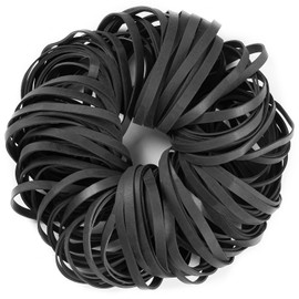 AMUU #64 #64 Inner Diameter 2.2 inches (55 mm) Folding Diameter 3.5 inches (90 mm) Rubber Band Anti Degradation Strong Elastic Band Packing String Packing Band for Moriya Industrial (Black-110 Pack)