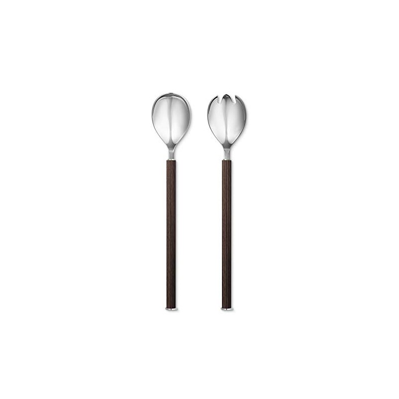 Georg Jensen Bernadotte Salad Set Wood & Stainless Steel