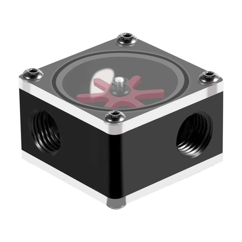 Water Flow Meter, 6 Wheels, 3-Way Flow Meter Display, Water