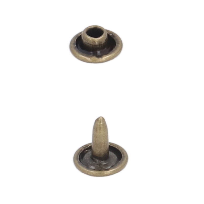 500set Metal Studs Rivets 8mm DIY Iron Double Flat Burr
