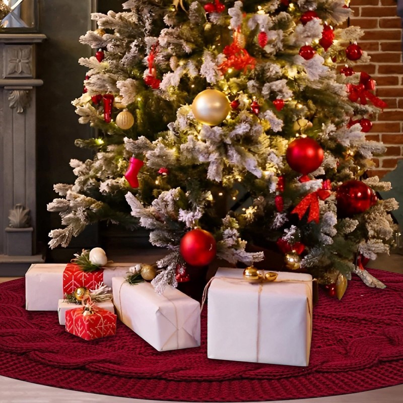 Christmas Tree Skirt for 6 Ft Christmas Tree, 36 Inch