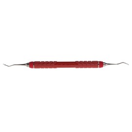 Hu-Friedy S204SDC8E2 Double End #204SD Dental Sickle Scaler with #8 Handle Red