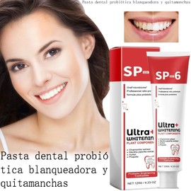 LUHI 2PCS Pasta de dientes ultra blanqueadora,SP-6 Pasta de Dientes Ultra Blanqueadora Probiótica, Pasta dental probiótica blanqueadora y quitamanchas,Limpia eficazmente los dientes y la boca.