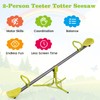 Costzon Teeter Totter Seesaw for Kids Outdoor, Preschool Swivel Seesaw