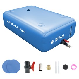 XITAO 63Gal Large Capacity Water Storage Bladder Containers w/Water Level Indicator Portable Foldable Emergency Water Tank Bag for RVs, Drought Resistance, Fire Prevention, Agricultural Irrigation