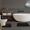 Baahrnom Bathroom Rugs Sets 3 Piece with Adjustable Toilet Seat
