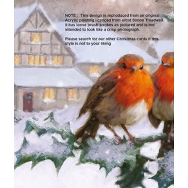 Mother Christmas Card - Two Robins - Medium Sized Card (A5 Size -148mm x 210mm) with Envelope
