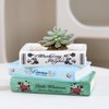 Book-Shaped Decorative Ceramic Planter, Indoor Flower Pots with Drainage Hole,