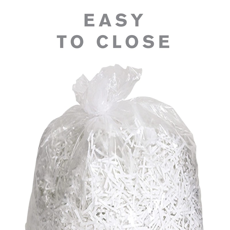 Highmark Shredder Bags, 1 mil, 15 Gallons, Clear, Box Of