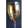 Cristalleria F.lli Fumo ITALY Amber Gold Wine Glass hand made
