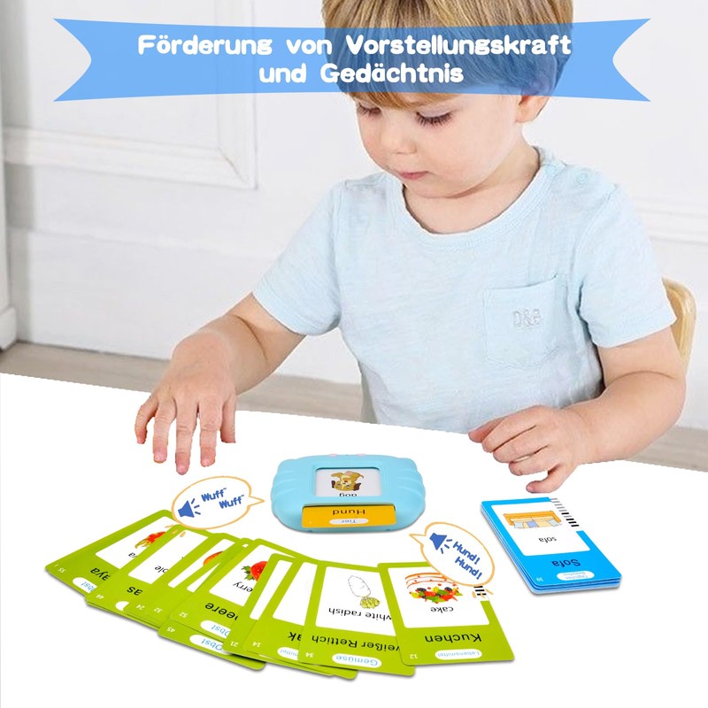 Talking Flash Cards, Standard German 112 Sheets, 224 Words, Talking