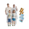 SaphiRose Disposable Rain Ponchos Emergency Clear Poncho (Family 4 pack,