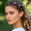 Oblihumoy 40 Pcs Small Flower Hair Clips with Rhinestones, Sweet