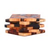 6Pcs Wood Coasters Innovative Insulation Cup Mat Pad Craft Works